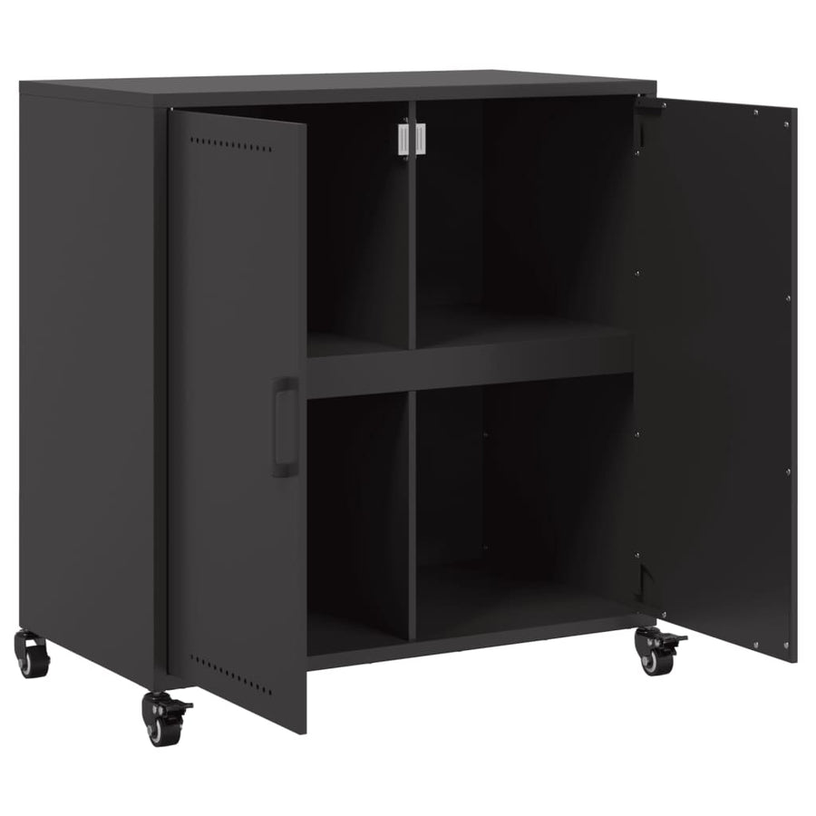 Dressoir 68,5x39x72 cm koudgewalst staal zwart