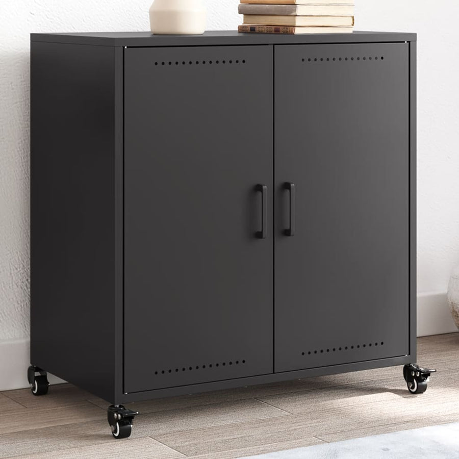 Dressoir 68,5x39x72 cm koudgewalst staal zwart