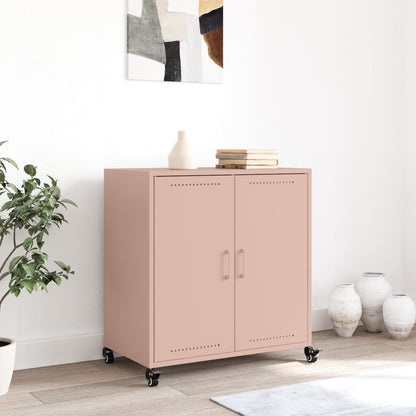 Dressoir 68X39X72 Cm Staal Roze