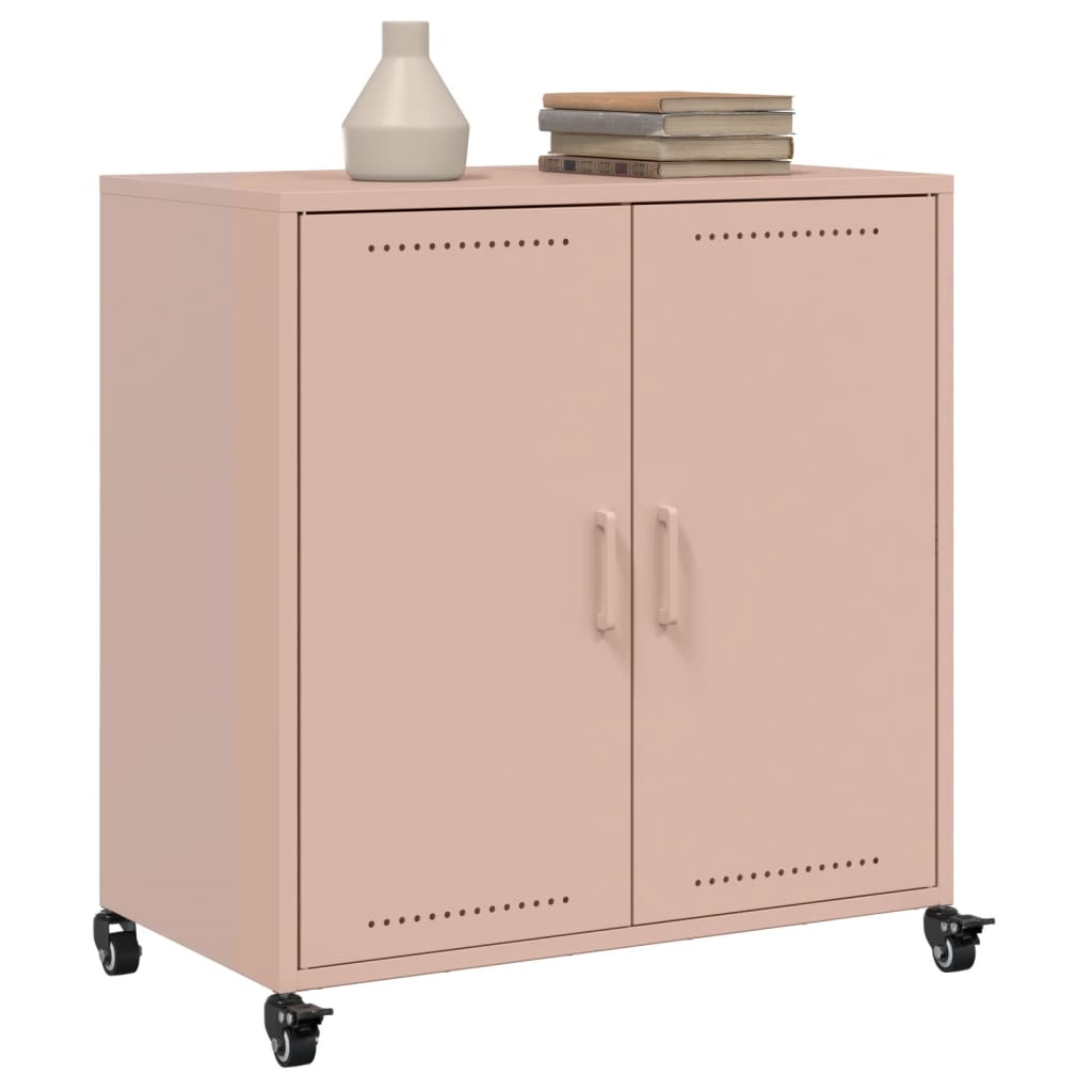 Dressoir 68X39X72 Cm Staal Roze