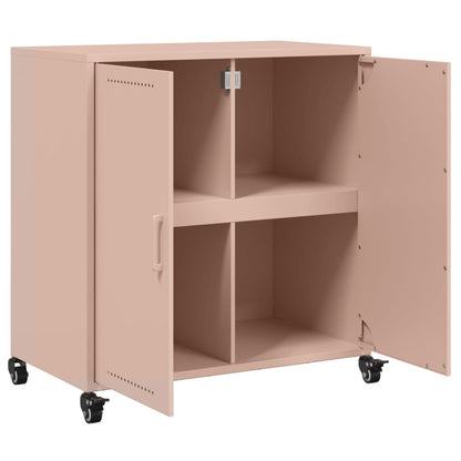 Dressoir 68X39X72 Cm Staal Roze