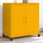 Sideboard 68x39x72 cm steel mustard yellow