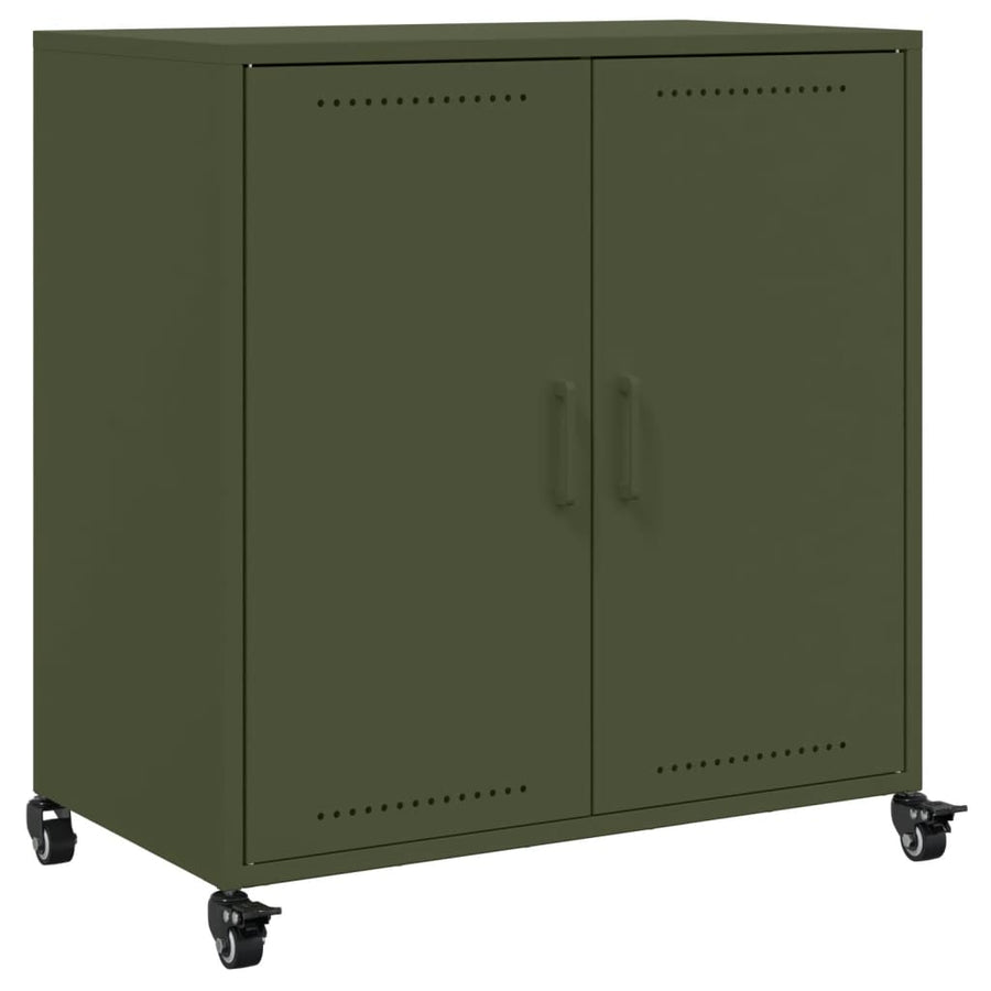 Dressoir 68,5x39x72 cm koudgewalst staal olijfgroen