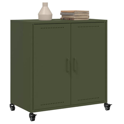 Dressoir 68,5x39x72 cm koudgewalst staal olijfgroen