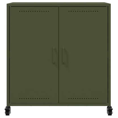 Dressoir 68,5x39x72 cm koudgewalst staal olijfgroen