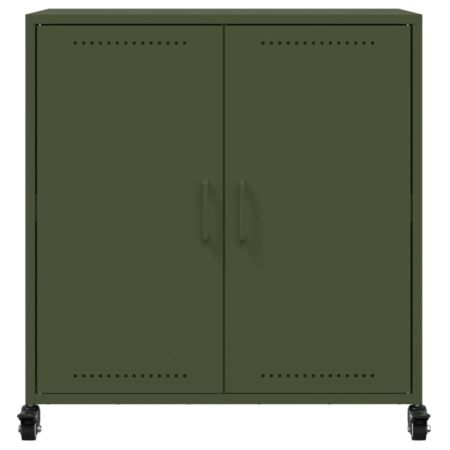 Dressoir 68,5x39x72 cm koudgewalst staal olijfgroen