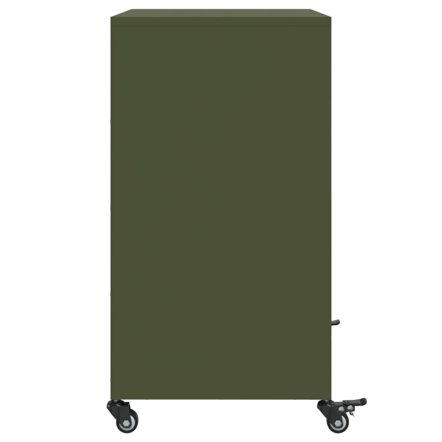 Dressoir 68,5x39x72 cm koudgewalst staal olijfgroen