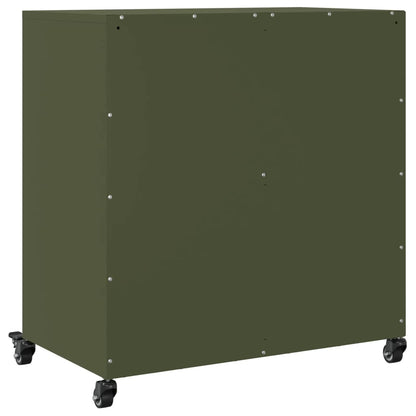 Dressoir 68,5x39x72 cm koudgewalst staal olijfgroen