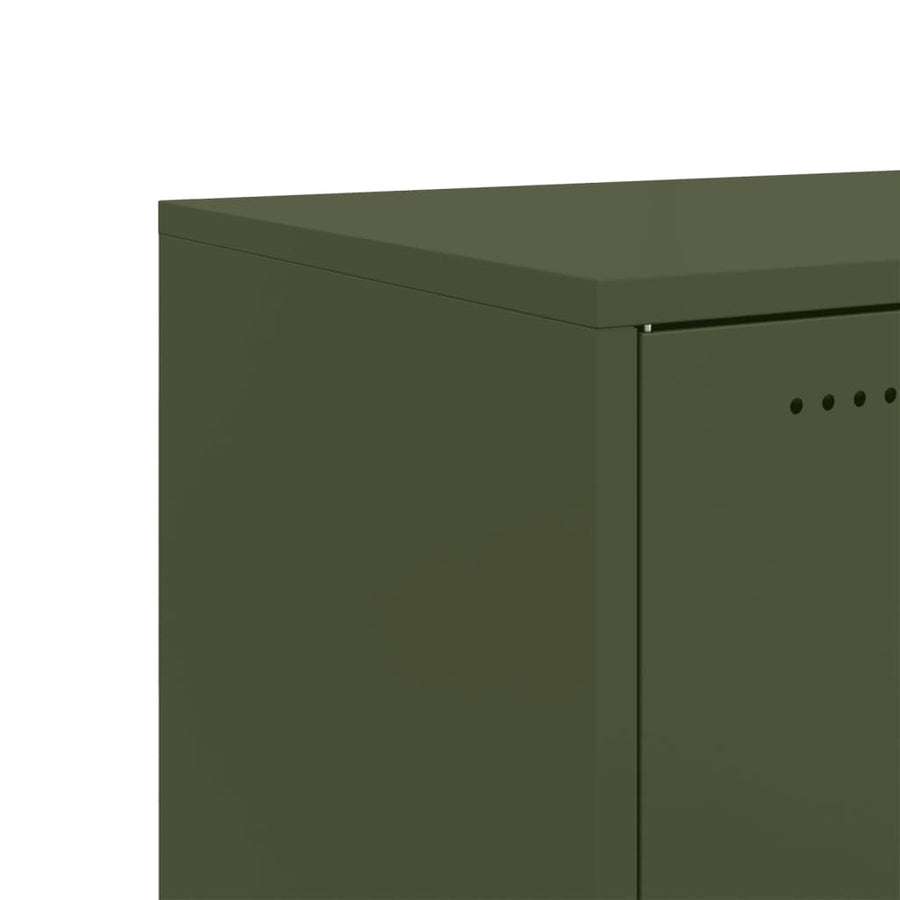 Dressoir 68,5x39x72 cm koudgewalst staal olijfgroen