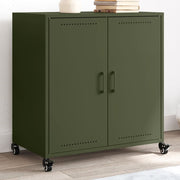 Dressoir 68x39x72 cm staal olijfgroen