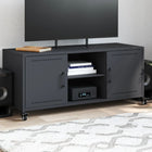 Tv-meubel 100,5x39x43,5 cm staal antraciet