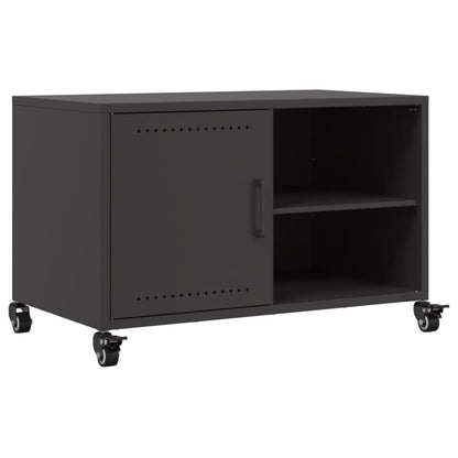 Tv-meubel 68x39x43,5 cm koudgewalst staal zwart