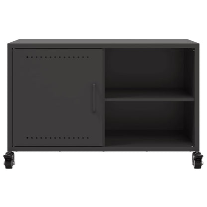 Tv-meubel 68x39x43,5 cm koudgewalst staal zwart