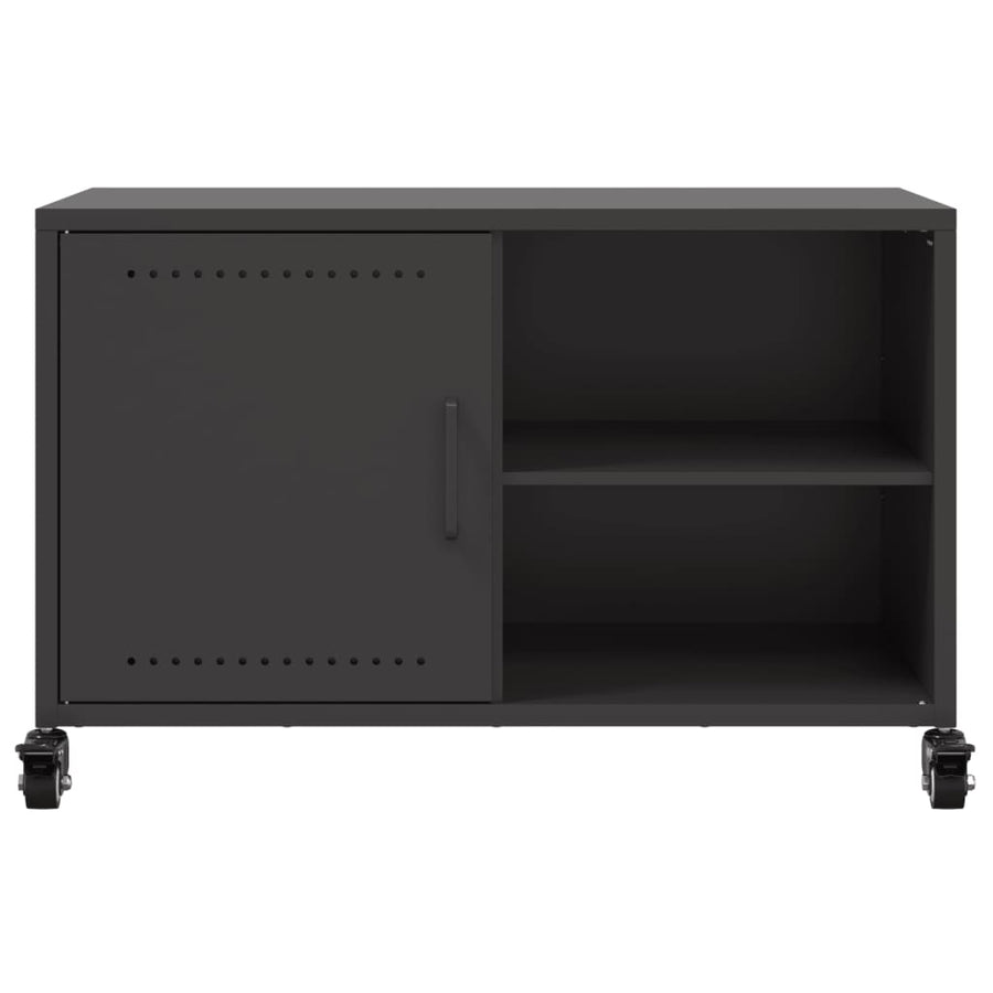 Tv-meubel 68x39x43,5 cm koudgewalst staal zwart