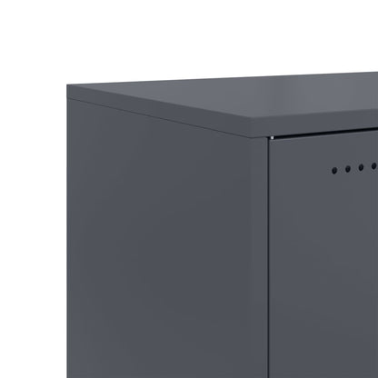 Tv-meubel 68x39x43,5 cm koudgewalst staal antracietkleurig