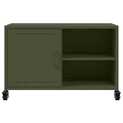 Tv-meubel 68x39x43,5 cm staal olijfgroen