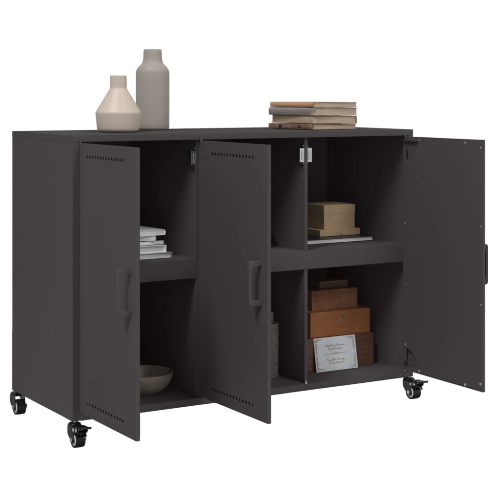 Dressoir 100,5X39X72 Cm Staal Zwart