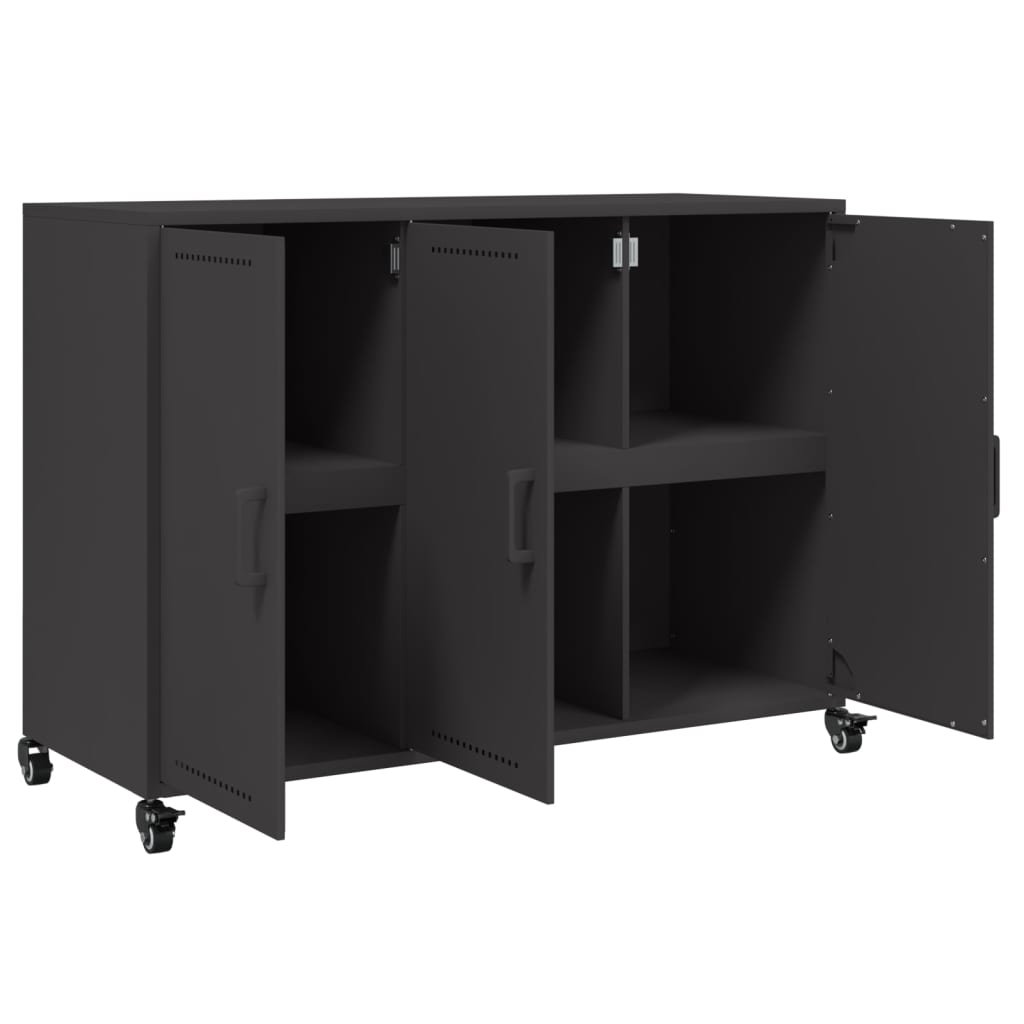 Dressoir 100,5X39X72 Cm Staal Zwart