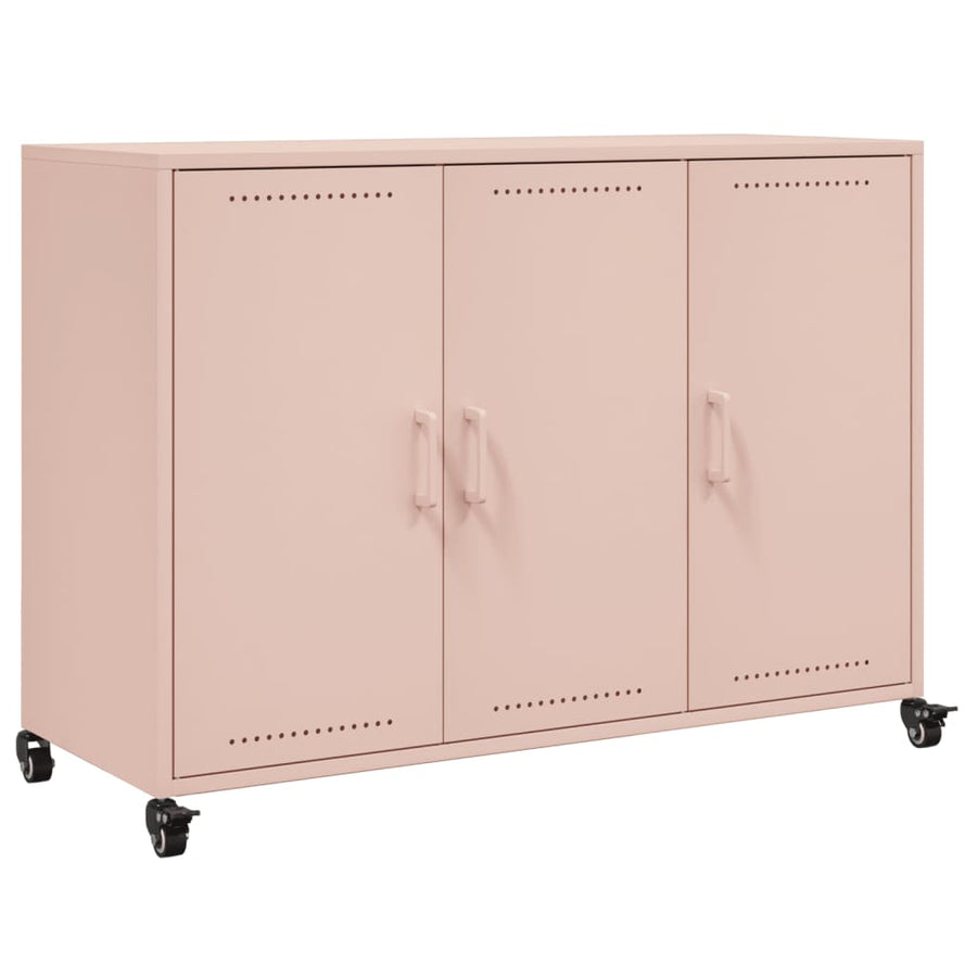 Dressoir 100,5x39x72 cm koudgewalst staal roze