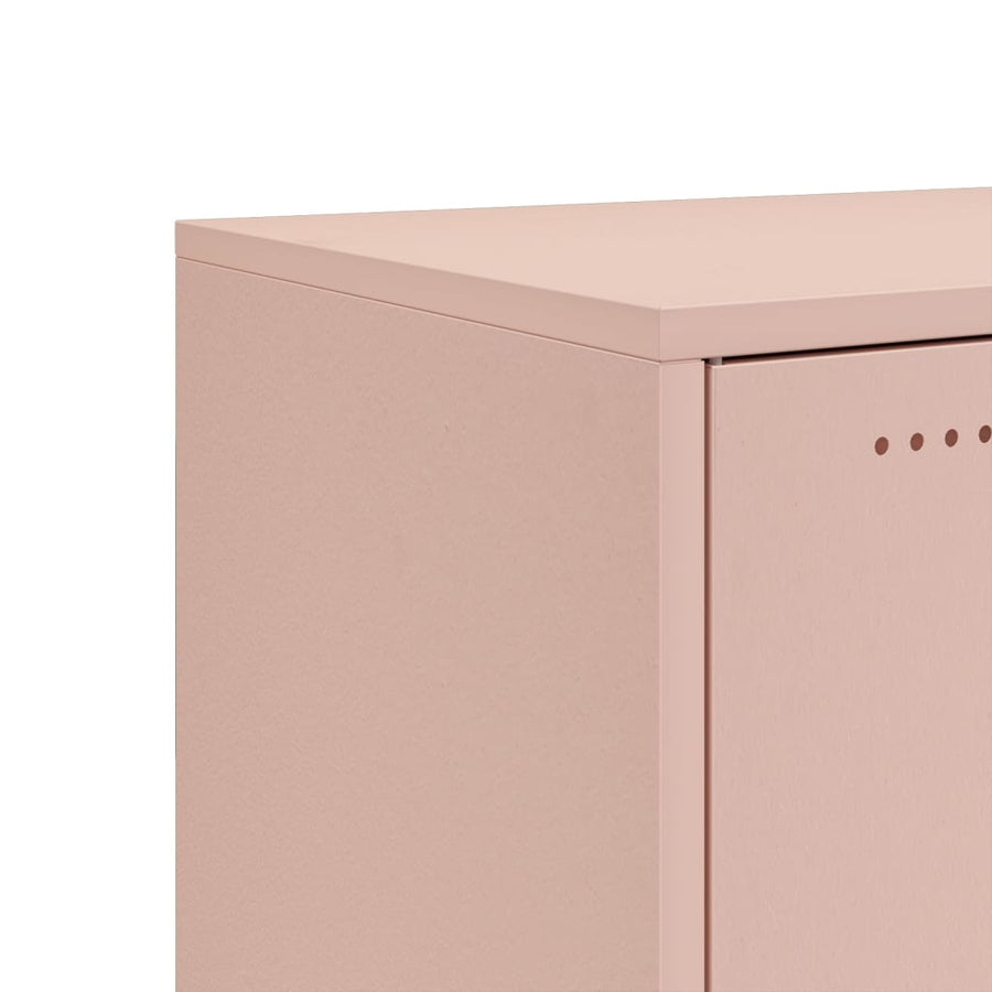 Dressoir 100,5x39x72 cm koudgewalst staal roze