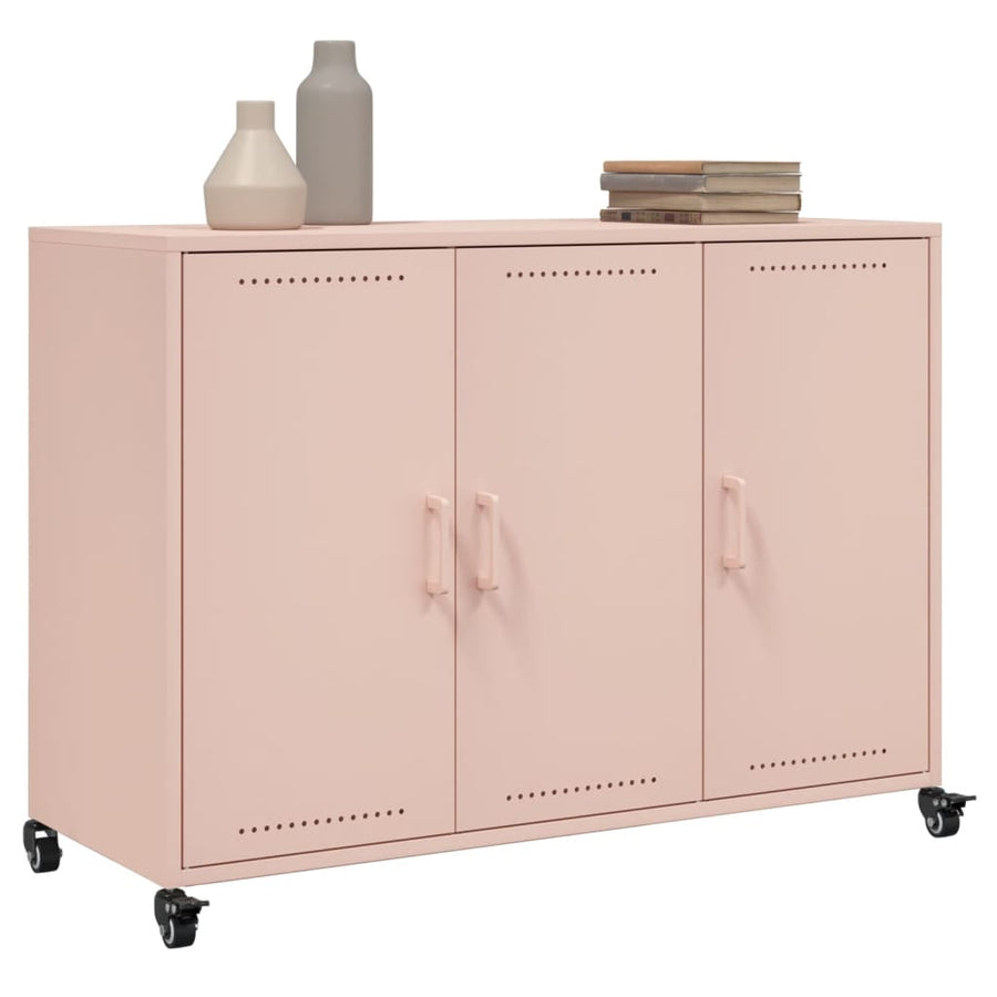 Dressoir 100,5x39x72 cm koudgewalst staal roze