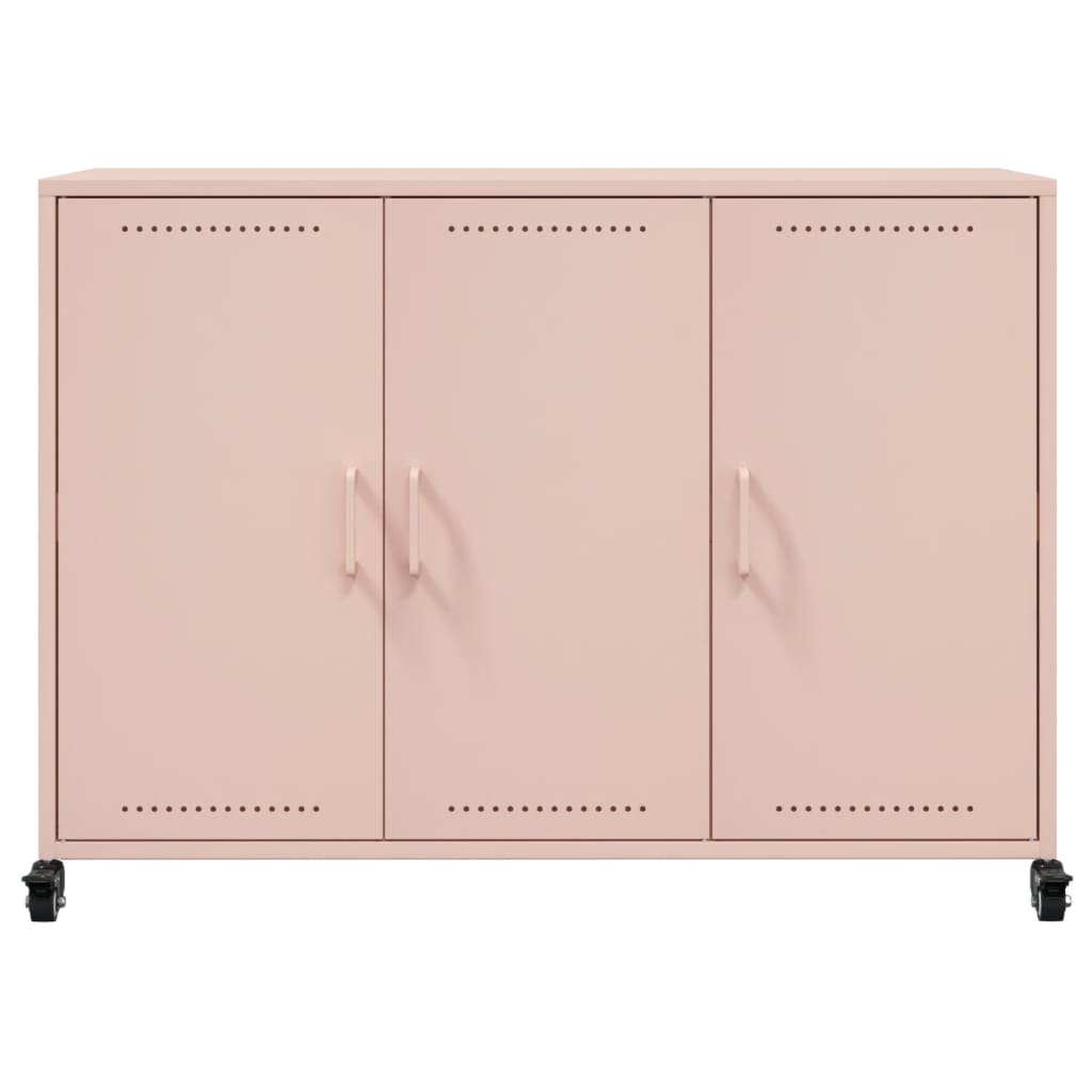 Dressoir 100,5x39x72 cm koudgewalst staal roze