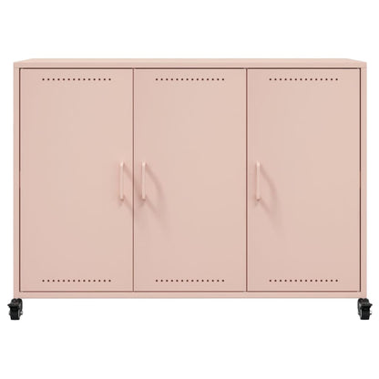 Dressoir 100,5x39x72 cm koudgewalst staal roze
