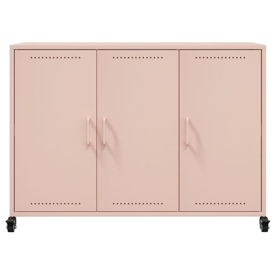 Dressoir 100,5x39x72 cm koudgewalst staal roze