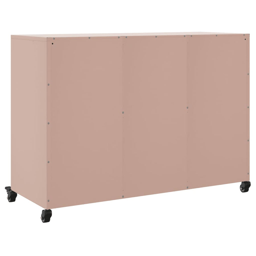 Dressoir 100,5x39x72 cm koudgewalst staal roze
