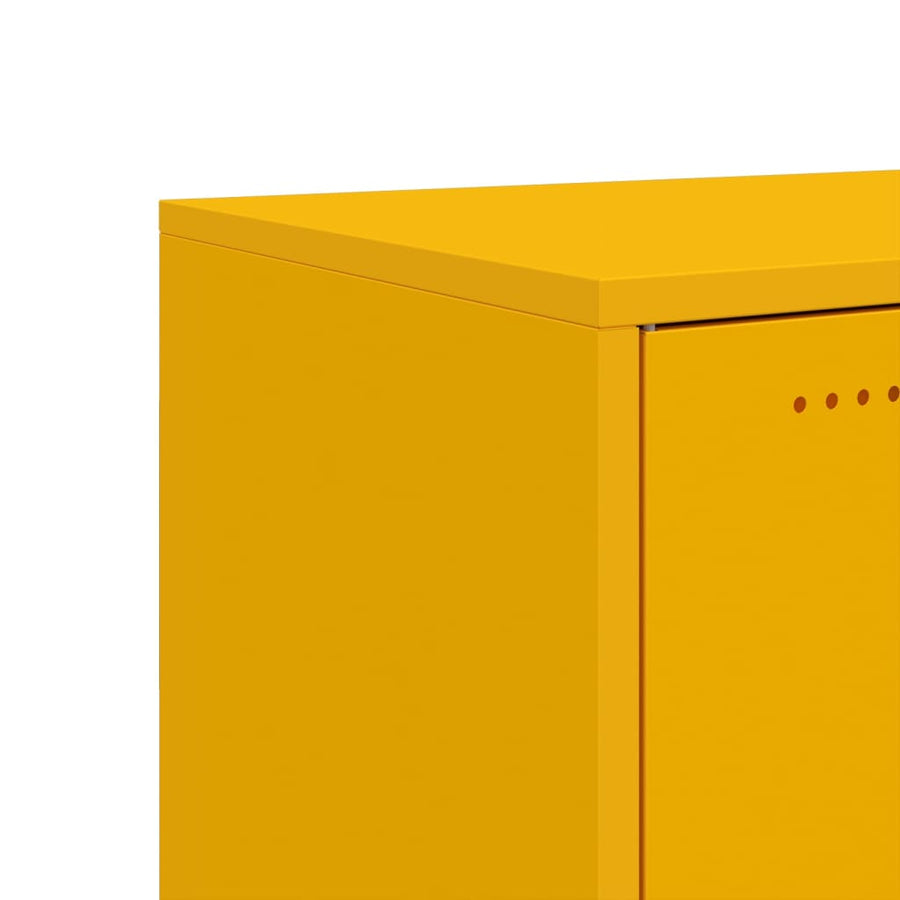 Dressoir 100,5x39x72 cm koudgewalst staal mosterdgeel