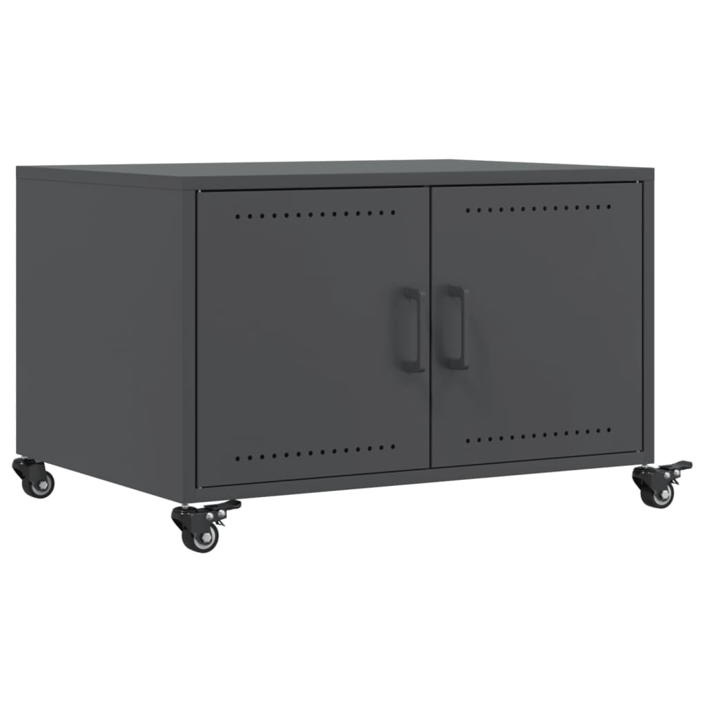 Salontafel 68x50x43,5 cm koudgewalst staal antracietkleurig