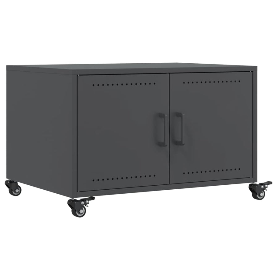 Salontafel 68x50x43,5 cm koudgewalst staal antracietkleurig