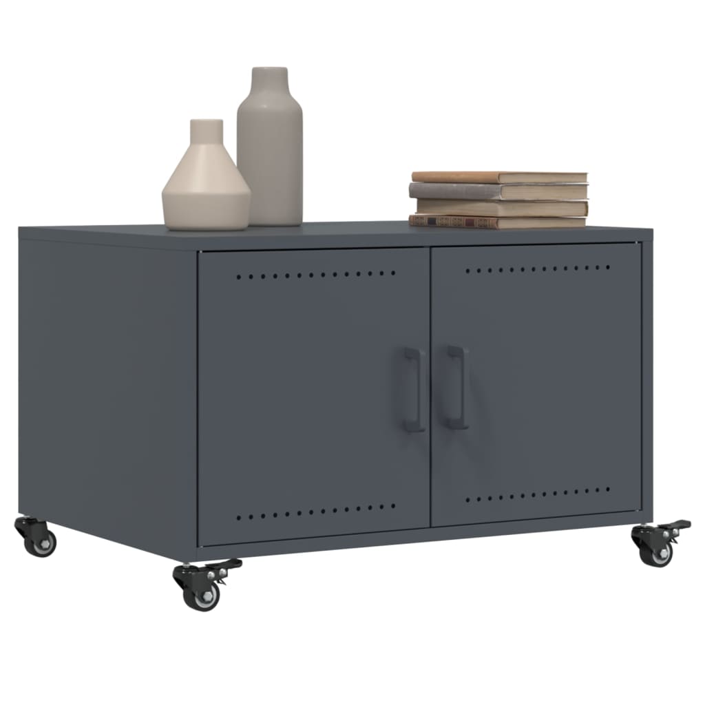 Salontafel 68x50x43,5 cm koudgewalst staal antracietkleurig