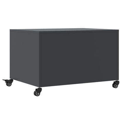 Salontafel 68x50x43,5 cm koudgewalst staal antracietkleurig