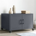 Salontafel 68x50x43,5 cm staal antracietkleurig