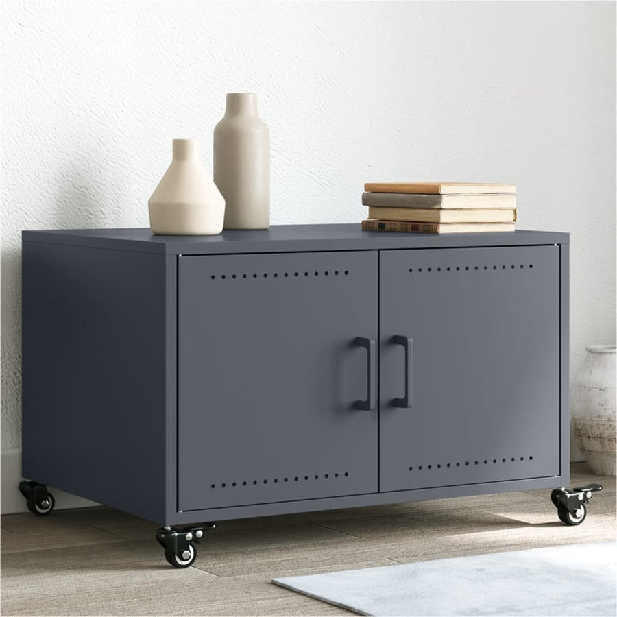 Salontafel 68x50x43,5 cm koudgewalst staal antracietkleurig
