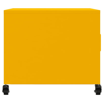 Salontafel 68x50x43,5 cm koudgewalst staal mosterdgeel