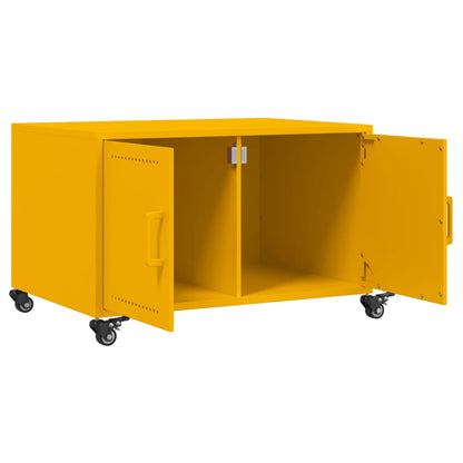 Salontafel 68x50x43,5 cm koudgewalst staal mosterdgeel