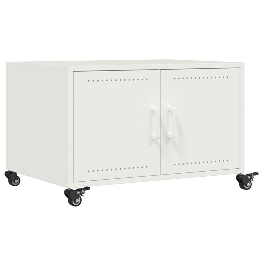 Salontafel 68x50x43,5 cm koudgewalst staal wit