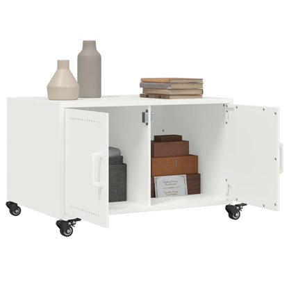 Salontafel 68x50x43,5 cm koudgewalst staal wit
