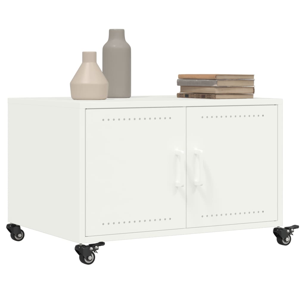 Salontafel 68x50x43,5 cm koudgewalst staal wit