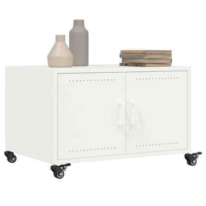 Salontafel 68x50x43,5 cm koudgewalst staal wit