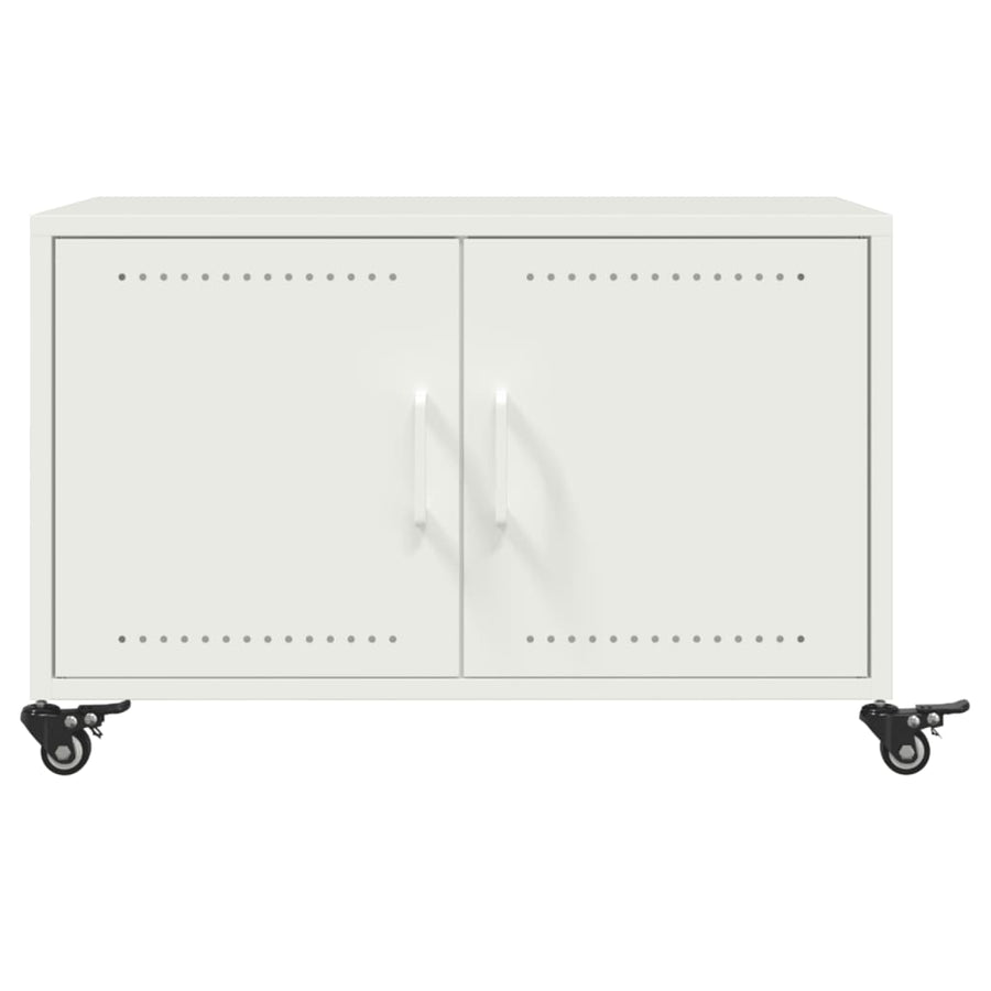 Salontafel 68x50x43,5 cm koudgewalst staal wit