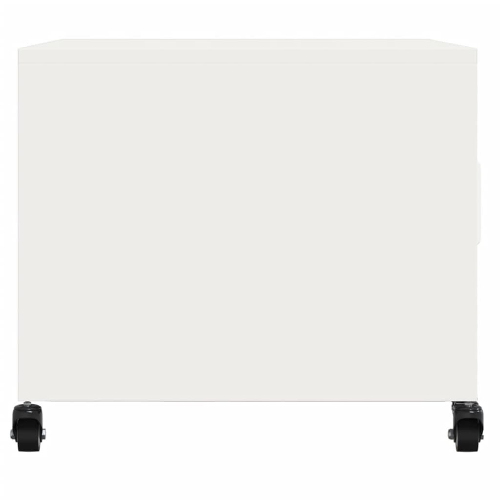 Salontafel 68x50x43,5 cm koudgewalst staal wit