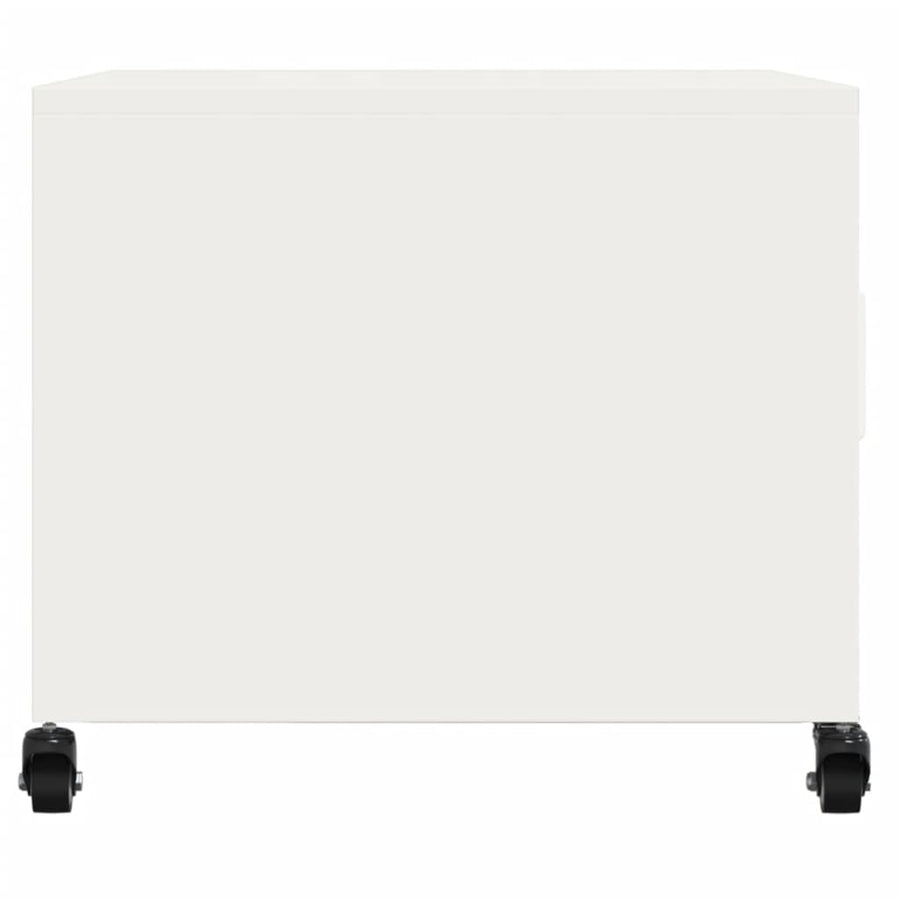 Salontafel 68x50x43,5 cm koudgewalst staal wit