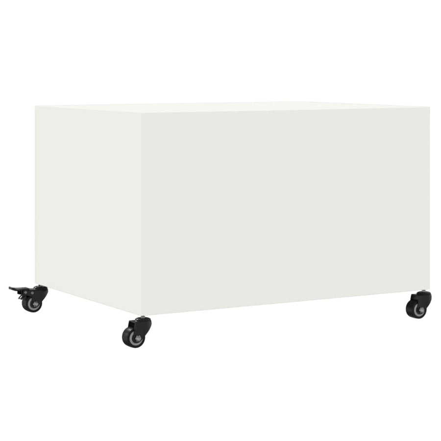 Salontafel 68x50x43,5 cm koudgewalst staal wit