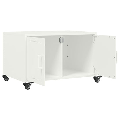 Salontafel 68x50x43,5 cm koudgewalst staal wit
