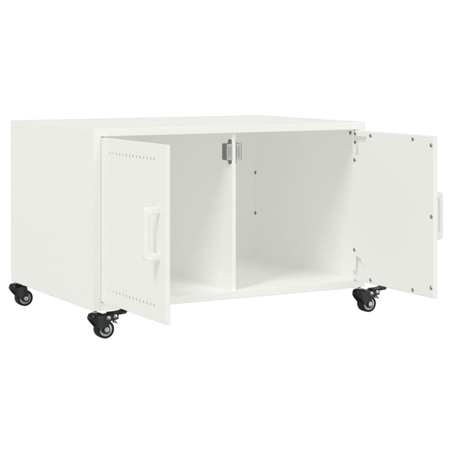 Salontafel 68x50x43,5 cm koudgewalst staal wit