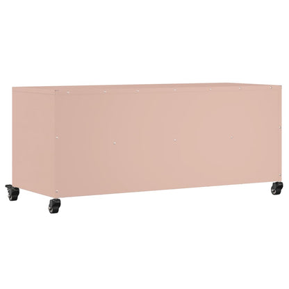 Tv-meubel 100,5x39x43,5 cm koudgewalst staal roze