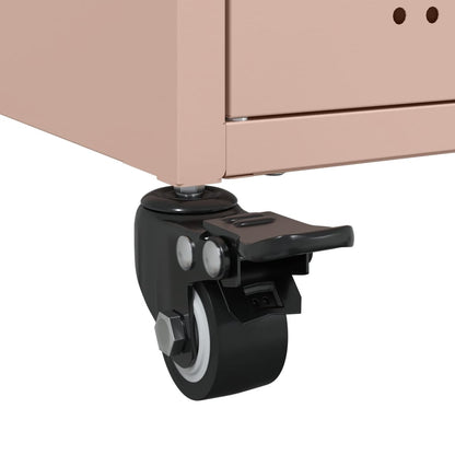 Tv-meubel 100,5x39x43,5 cm koudgewalst staal roze